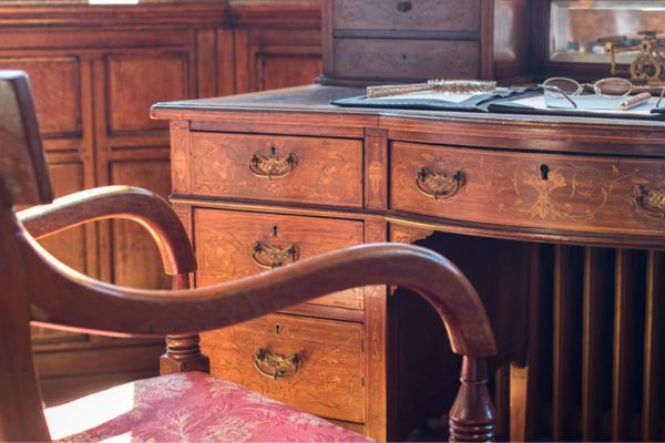 antique pedestal desk