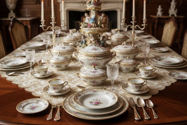 servizio da tavola in porcellana raffinata