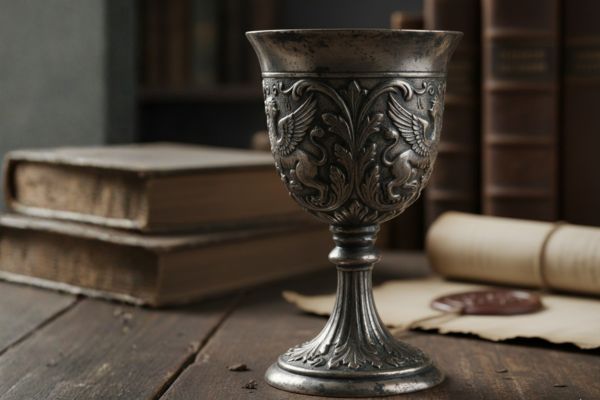 una coppa d'argento antico