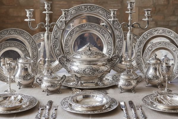 Un magnifico set da tavola in argento antico